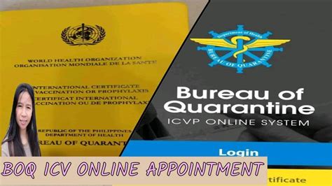 bureau of quarantine online appointment|boq online appointment icv.
